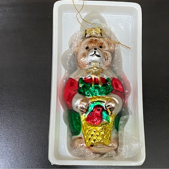 2002 Handblown Mercury Glass Bear Personalized Ornament - Picture 4 of 13